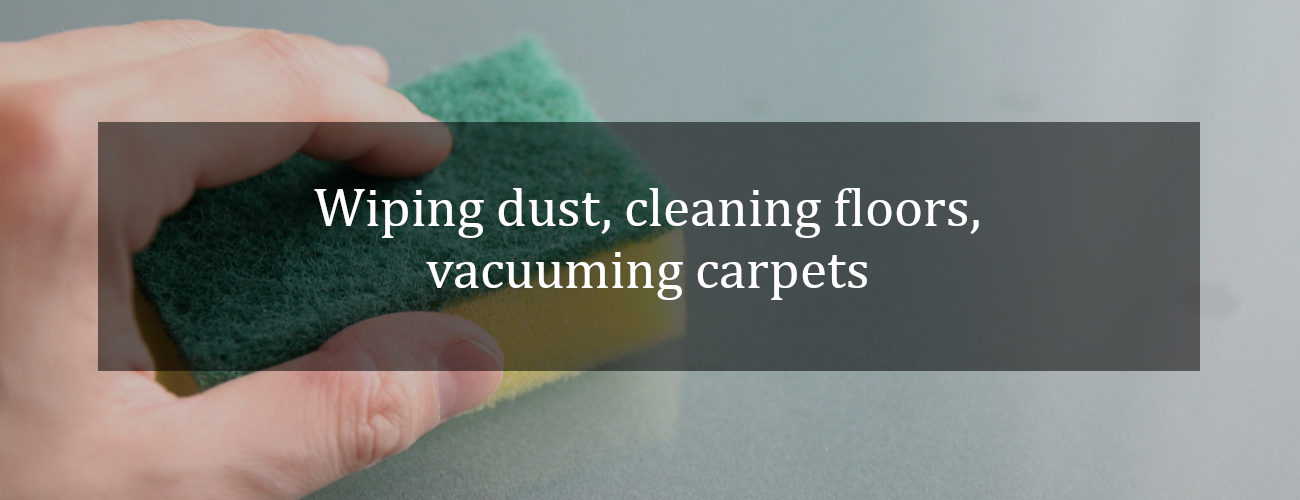 Wiping dust